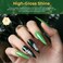 Modelones Gel Nail Polish Kit -6 Colors Green Glitter Gel Polish Set Forest Green Avocado Sparkle Soak Off Gel Nail Kit Manicure Diy Nail Art Salon Home Gift