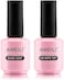 Aimeili Soak Off Long Lasting Hema-Free U V LED Gel Nail Polish Cruelty Free Vegan Shine Finish No Wipe Top And Base Coat Set - 2 X 15ml