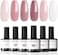 Modelones Gel Nail Polish 6 Colors Nude White Pastel Pink Gel Polish Set All Seasons Soak Off Gel Nail Starter Kit Popular Nail Art Gel Polish Kit For Manicure Diy And Nail Salon With Beauty Gift Box