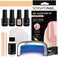 Sensationail Gel Manicure Starter Kit &ndash; Peel Off Formula, Nude Mood &ndash; Gel Nail Polish Kit With Peel Off Removal, No Acetone Needed &ndash; Color Lasts Up To 2 Weeks &ndash; Removes In Seconds, Beige, 20 Piece Set