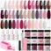 31 Pcs Dip Powder Nail Kit Starter 20 Colors Clear Nude Pink Brown Glitter All Season Acrylic Dipping Powder Liquid Set With Top/Base Coat Activator For French Nail Art Diy Salon Gift