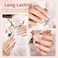 Nude Gel Polish For French Manicure,Sheer Jelly Pink Gel Nail Polish Set Of 6 Transparent Colors Clear Light Brown Pure White Neutral Nail Varnish LED Uv Curing Requires 7.5ml For Home Salon