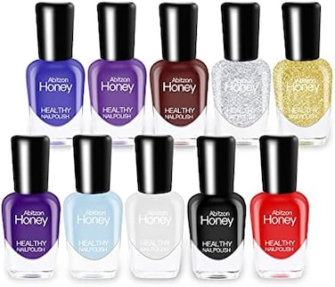 Abitzon (Style-1) - New Nail Polish Set (10 Bottles) - Non-Toxic Eco-Friendly Easy Peel Off &amp; Quick Dry Water Based Nail Polish