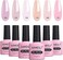 Aimeili Soak Off Nude Pink Gel Nail Polish Set, All Seasons Pink Nail Polish Gel Color Set For Women Girls Valentines Mother's Day Gift Of 6Pcs X 10ml - Kit Set 31