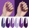 Vishine 6Pcs Purple Glitter Nail Polish Gel Uv LED Soak Off Nail Art Kit Gorgeous Manicure Collection Gift Set 8ml