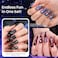 Beetles Gel Polish Milky Way Glitter Nail Set - 6 Colors Collection Black Kit Cat Eyes Magnet Color Changing Glitter Phantom Chameleon Nail Kit, Soak Off Uv LED Nail Art Gift Box 7.5ml