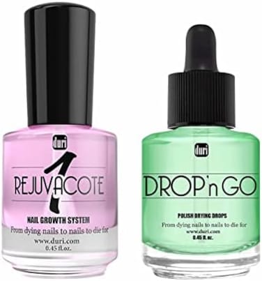 Duri Rejuvacote 1 Nail Growth System And Duri Drop'N Go Polish Drying Drops Combo