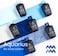 Beetles Gel Polish Nail Kit, 6Pcs Blue Navy Nail Aquarius Holy Water Collection Fashionable Blue Shimmer Glitter Colors Nail Art Gift For Girls Women