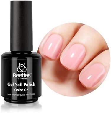 Beetles Gel Polish Neutral Nail 15 ml Nude Colour Natural Soft Pink Translucent Soak Off U V LED Nail Lamp Nail Art 0.5 Oz