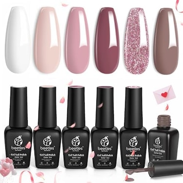 الخنافس هلام البولندية رومانسية الزفاف مسمار مجموعة 6 ألوان الكلاسيكية الفرنسية الأبيض لينة الوردي بريق العروسة عدة الشتاء مسمار الفن نقع قبالة الأشعة فوق البنفسجية diy المنزل مانيكير عدة هدايا للنساء