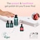 Manucurist Green Flash Essentials Gel Nail Polish Kit - 24W LED Nail Lamp + Base Coat + Top Coat + Dark Pansy Burgundy Polish + Nail Polish Remover + Nail Clips