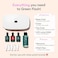 Manucurist Green Flash Essentials Gel Nail Polish Kit - 24W LED Nail Lamp + Base Coat + Top Coat + Dark Pansy Burgundy Polish + Nail Polish Remover + Nail Clips