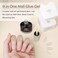 Modelones 4 In 1 Nail Glue Base Coat Nail Polish Set Brush On Gel Nail Glue 15ml For Rhinestone, False Nails, Base Gel, Blooming Nail Art Gel Nail Kit For Acrylic Nails U V Lamp Needed