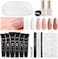 Gaoy Poly Gel Nail Kit مع U V Light Starter Kit، 6 قطع منشئ جل تمديد كيت للمبتدئين مع كل شيء مسمار الفن DIY