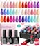 Beetles Gel Polish 23 Pcs Nail Kit With Base Top Coat, Glamour Games Collection Spring Summer Colors Pastel Nude Pink Purple Orange Nail Art Soak Off Nail Kit Gift For Girl Manicure Kit