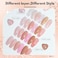 Fzanest Gel Nail Polish Jelly Nude Set,Sheer Natural Milky Pink 6 Colors Gel Polish Nail Kit Soak Off LED Uv Varnish Nail Art Manicure Kit