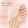Fzanest Gel Nail Polish Jelly Nude Set,Sheer Natural Milky Pink 6 Colors Gel Polish Nail Kit Soak Off LED Uv Varnish Nail Art Manicure Kit