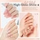 Fzanest Gel Nail Polish Jelly Nude Set,Sheer Natural Milky Pink 6 Colors Gel Polish Nail Kit Soak Off LED Uv Varnish Nail Art Manicure Kit