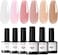 Modelones Gel Nail Polish 6 Colors Transparent Jelly Milky White Sheer Pink Neutral Nude Gel Polish Nail Soak Off Nail Polish French Nail Art Manicure Diy Home Salon Gift For Women