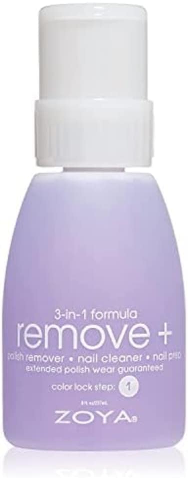 Zoya Remove Plus 3 In 1 Formula - Polish Remover, Nail Cleaner, Nail Prep, 8 Fl Oz
