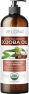 velona Jojoba Oil USDA Certified Organic - 16 fl oz (With Pump)   100% Pure and Natural   Golden, Unrefined, Cold Pressed, Hexane Free