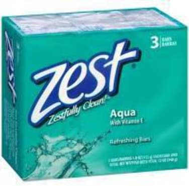 Zest Deodorant Bar Soap, 3 Count, Aqua, 12 Ounce