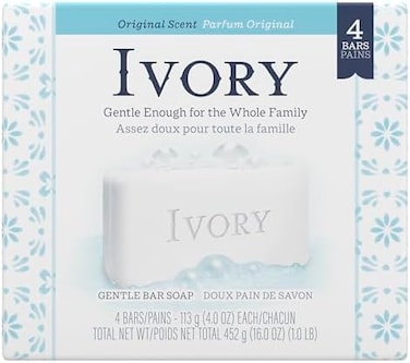 Ivory Original Bath Soap For Unisex, 4 x 4 oz