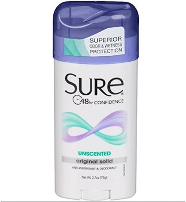 Sure Original Solid Unscented, Anti-Perspirant Deodorant 2.70 oz (Pack Of 12)