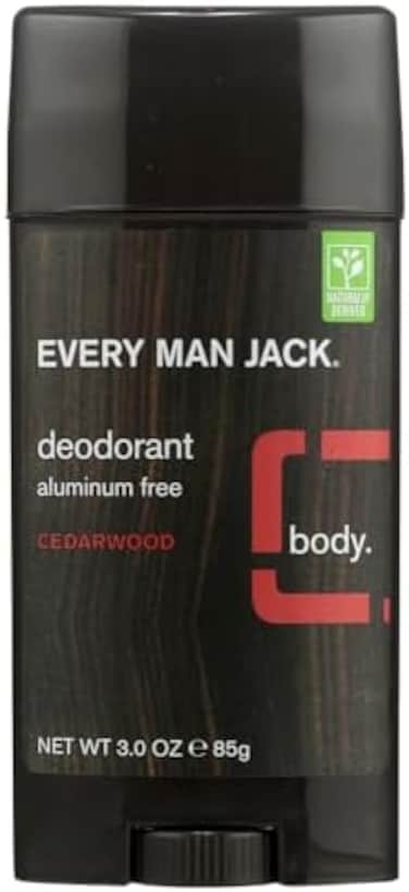 Every Man Jack Deodorant Aluminum Free, Cedarwood 3 oz (Pack of 4)