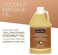 Bon Vital' Coconut Massage Oil Made with 100% Pure Fractionated Coconut Oil to Repair Dry Skin, Used by Massage Therapists and At-Home Use for Therapeutic Massages and Relaxation, 1 Gallon Bottle