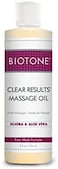 BIOTONE Clear Results Massage Oil, 8 Ounce