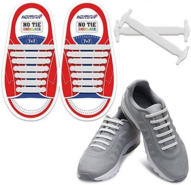 HOMAR No Tie Shoelaces for Kids and Adults Stretch Silicone Elastic No Tie Shoe Laces