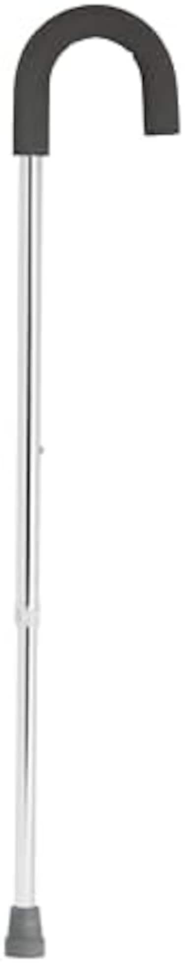 Drive Medical Round Handle Aluminum Walking Cane with Foam Grip, Silver