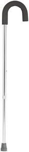 Drive Medical Round Handle Aluminum Walking Cane with Foam Grip, Silver