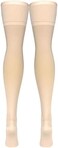 Truform 20-30 mmHg Compression Stockings for Men and Women, Thigh High Length, Closed Toe, Beige, X-Large