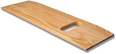 DMI Transfer Board and Slide Board made of Heavy-Duty Wood for Patient, Senior and Handicap Move Assist and Slide Transfers, Holds up to 440 Pounds, FSA HSA Eligible, 1 Cut out Handle, 24 x 8 x .75