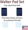 Crutcheze Walker Padded Hand Grip Covers Made in USA Moisture Wicking, Odor Control, Comfort, Fashion, Washable Orthopedic Products Accessories
