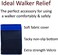 Crutcheze Walker Padded Hand Grip Covers Made in USA Moisture Wicking, Odor Control, Comfort, Fashion, Washable Orthopedic Products Accessories
