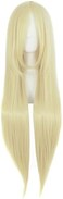 MapofBeauty (Light Blonde) - 32" 80cm Long Straight Anime Costume Cosplay Wig Party Wig (Light Blonde)