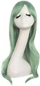 MapofBeauty (Celadon Green) - 28" 70cm Long Curly Hair Ends Costume Cosplay Wig (Celadon Green)