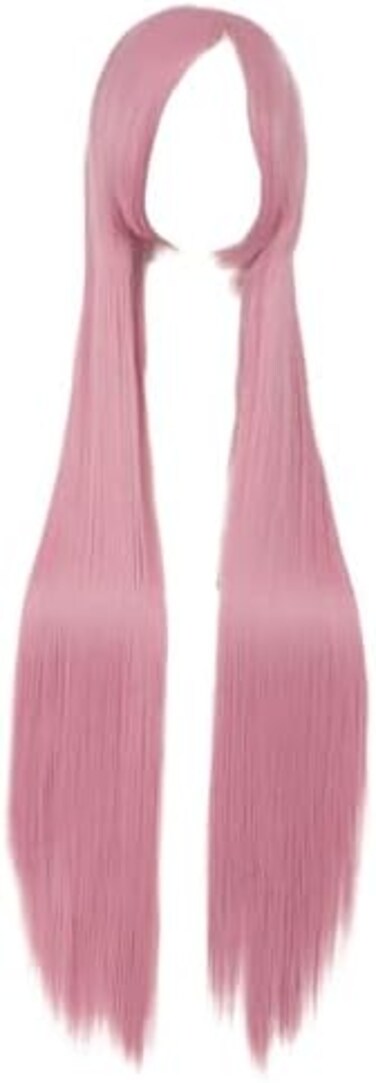 MapofBeauty Long Cosplay Party Pink Straight Wig 100cm