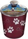 Loving Pets Bella Dog Bowl Canister/Treat Container, Merlot