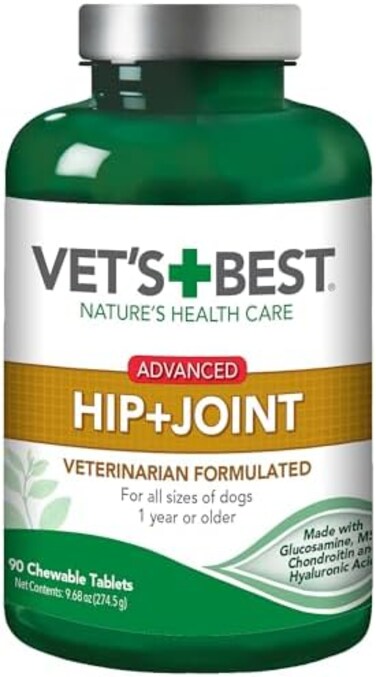 مكملات Vet's Best المتقدمة للورك والمفاصل للكلاب   تركيبة تحتوي على الجلوكوزامين والكوندرويتين لدعم صحة مفاصل وغضاريف الكلاب (3165810242)