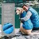 Kurgo Loft Dog Jacket, Reversible Dog Coat, Wear with Harness or Sweater, Water Resistant, Reflective, Winter Coat for Large Dogs (Coastal Blue, XL)
