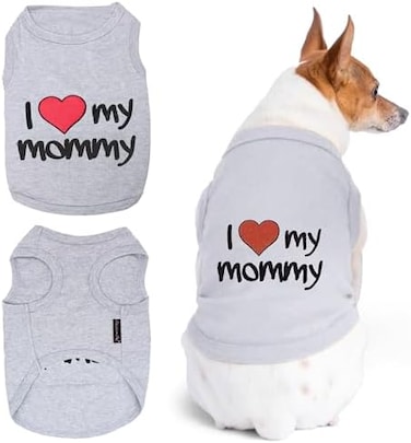 تي شيرت "I love Mommy" للكبار من بارزيان بت، مقاس XX-Large، رمادي