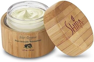 Shira Shir Organic Avocado Moisturizer, 24-Hour Hydrating Face Cream Infused with Vitamins A, B, D, and E for Nourished Skin, Pure Face Moisturizer Cream(50ml)