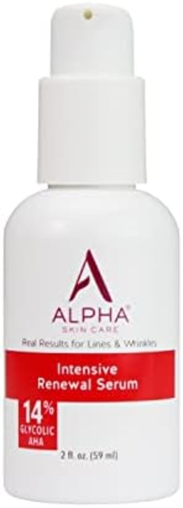 الفا سيروم تجديد البشرة مركز مع 14% جليكوليك AHA، كريم تنعيم وتجديد لون مكثف، يقشر ويرطب ويوحد البشرة على بشرة أكثر صحة ونقاءً
