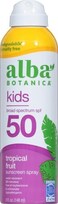 Alba Botanica Tropical Fruit Clear Spray Kids SPF 50 Sunscreen, 6 oz.