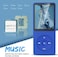 AGPTEK 16GB A02 MP3 Player 70 Hours Playback Lossless Sound Music Player Supports up to 128GB Dark Blue Multifunctional Sports MP3 Player for Indoor Outdoor, USB, Aux