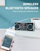 PRUNUS J-288 Portable Radio AM FM with Bluetooth Speaker, Sleep Timer, Power-Saving Display, Ultra-Long Antenna, AUX Input &amp; USB Disk &amp; TF Card MP3 Player, NO Manual Preset